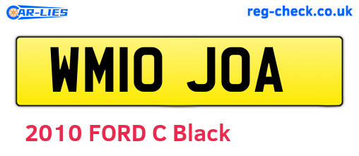 WM10JOA are the vehicle registration plates.