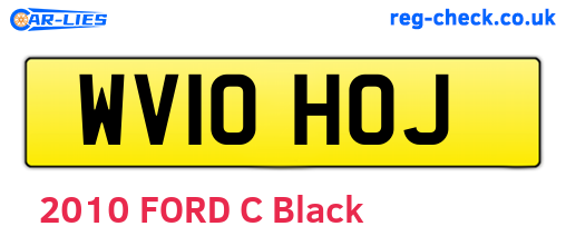 WV10HOJ are the vehicle registration plates.