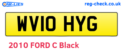 WV10HYG are the vehicle registration plates.