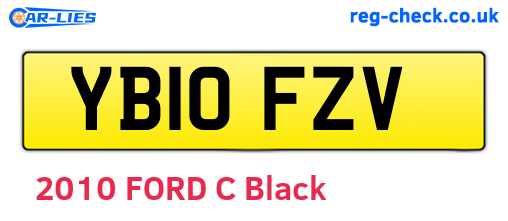 YB10FZV are the vehicle registration plates.