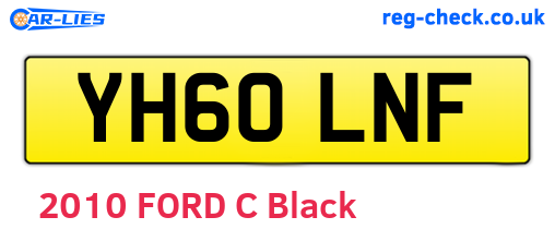 YH60LNF are the vehicle registration plates.