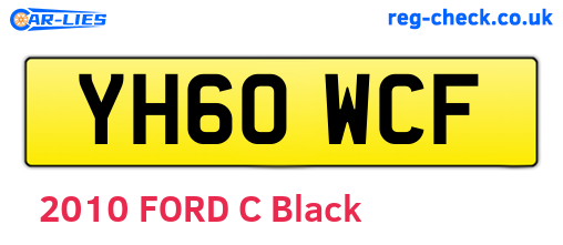 YH60WCF are the vehicle registration plates.