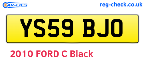YS59BJO are the vehicle registration plates.