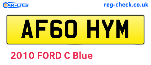AF60HYM are the vehicle registration plates.