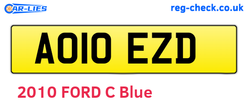 AO10EZD are the vehicle registration plates.