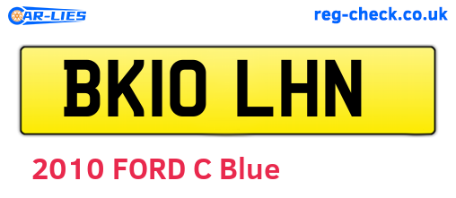 BK10LHN are the vehicle registration plates.
