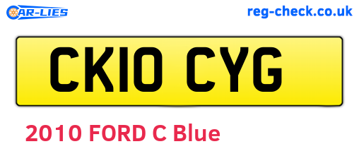CK10CYG are the vehicle registration plates.