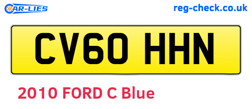 CV60HHN are the vehicle registration plates.