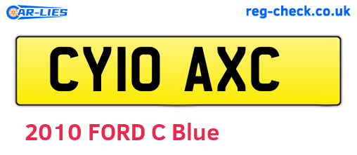 CY10AXC are the vehicle registration plates.