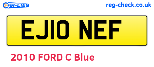 EJ10NEF are the vehicle registration plates.
