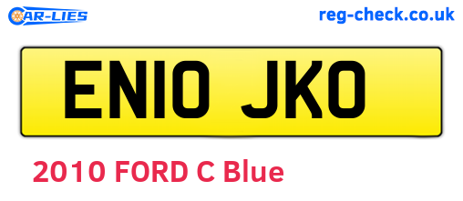 EN10JKO are the vehicle registration plates.
