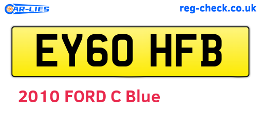 EY60HFB are the vehicle registration plates.