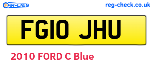 FG10JHU are the vehicle registration plates.