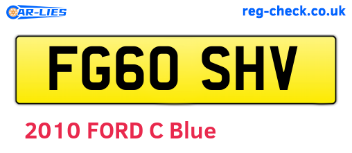 FG60SHV are the vehicle registration plates.