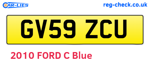GV59ZCU are the vehicle registration plates.