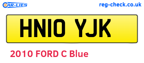 HN10YJK are the vehicle registration plates.