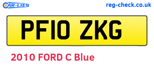 PF10ZKG are the vehicle registration plates.