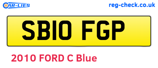 SB10FGP are the vehicle registration plates.