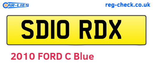 SD10RDX are the vehicle registration plates.