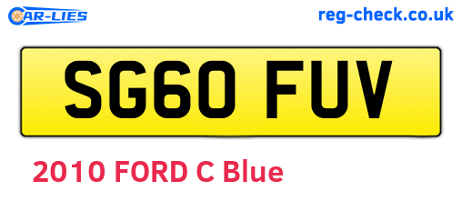 SG60FUV are the vehicle registration plates.