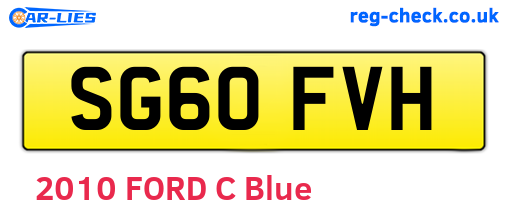 SG60FVH are the vehicle registration plates.