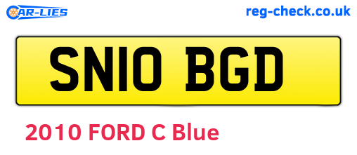SN10BGD are the vehicle registration plates.