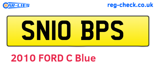SN10BPS are the vehicle registration plates.