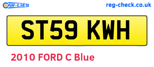 ST59KWH are the vehicle registration plates.