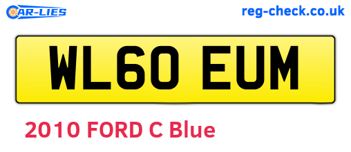 WL60EUM are the vehicle registration plates.