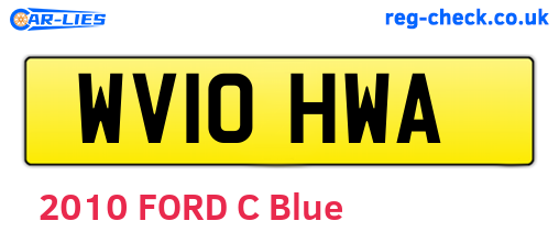 WV10HWA are the vehicle registration plates.