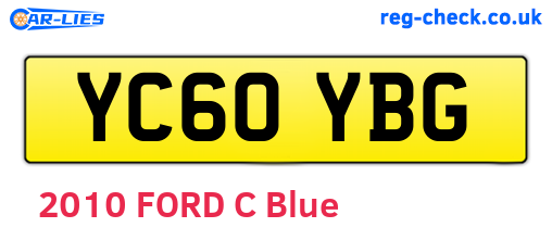 YC60YBG are the vehicle registration plates.
