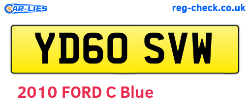 YD60SVW are the vehicle registration plates.