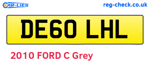 DE60LHL are the vehicle registration plates.