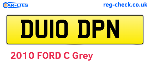 DU10DPN are the vehicle registration plates.