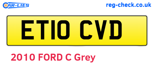 ET10CVD are the vehicle registration plates.