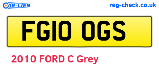 FG10OGS are the vehicle registration plates.