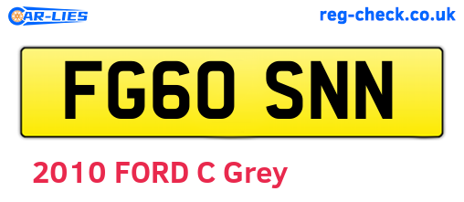 FG60SNN are the vehicle registration plates.