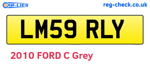 LM59RLY are the vehicle registration plates.