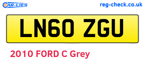 LN60ZGU are the vehicle registration plates.