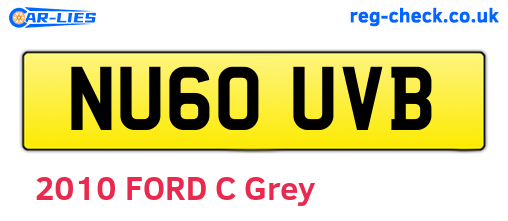 NU60UVB are the vehicle registration plates.