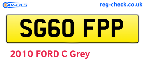 SG60FPP are the vehicle registration plates.