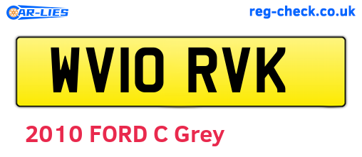 WV10RVK are the vehicle registration plates.