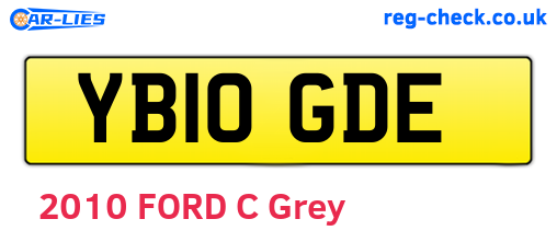 YB10GDE are the vehicle registration plates.