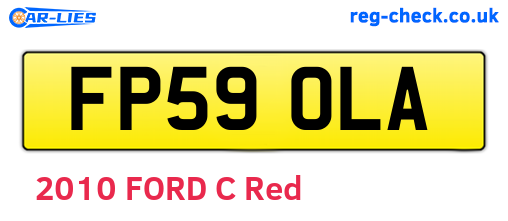 FP59OLA are the vehicle registration plates.
