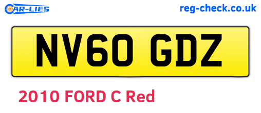 NV60GDZ are the vehicle registration plates.