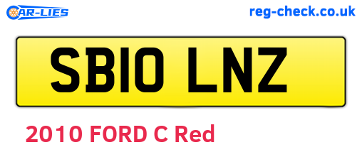 SB10LNZ are the vehicle registration plates.