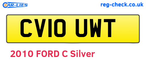 CV10UWT are the vehicle registration plates.