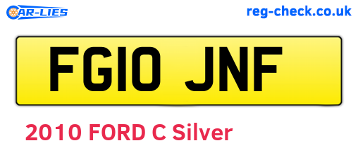 FG10JNF are the vehicle registration plates.