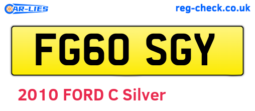 FG60SGY are the vehicle registration plates.