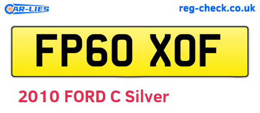 FP60XOF are the vehicle registration plates.